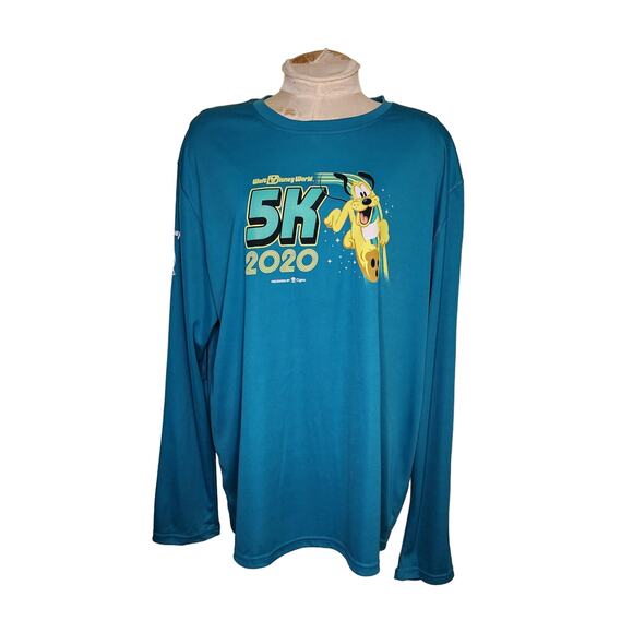 Run Disney Teal 2020‎ Marathon Weekend 5K Shirt PLUTO long sleeve XL - Picture 1 of 5